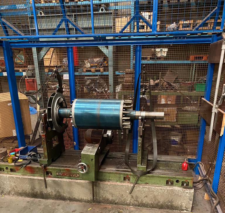 screwinds rotor with impeller in our dynamic balancer